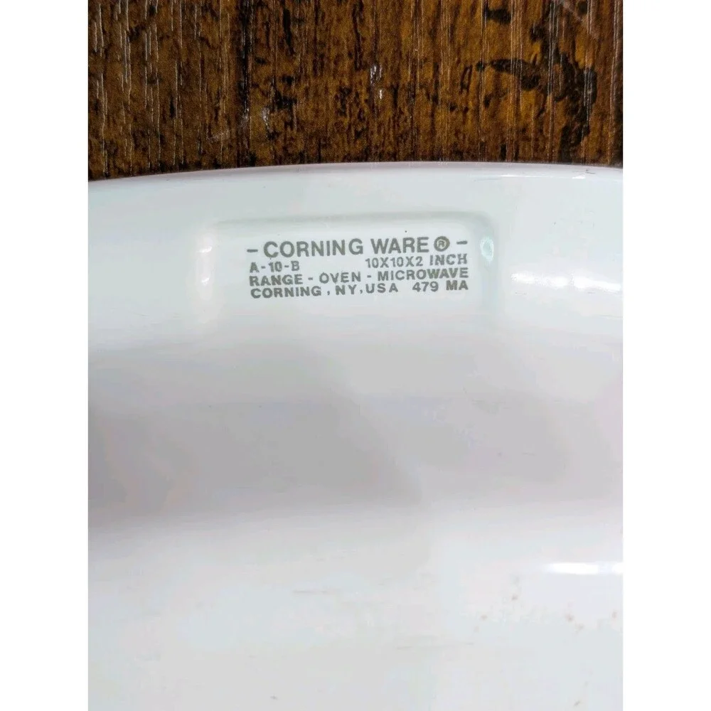 Vintage Corning Ware Wildflower 10x10x2 Casserole A-10-B with Pyrex Lid A-12-C